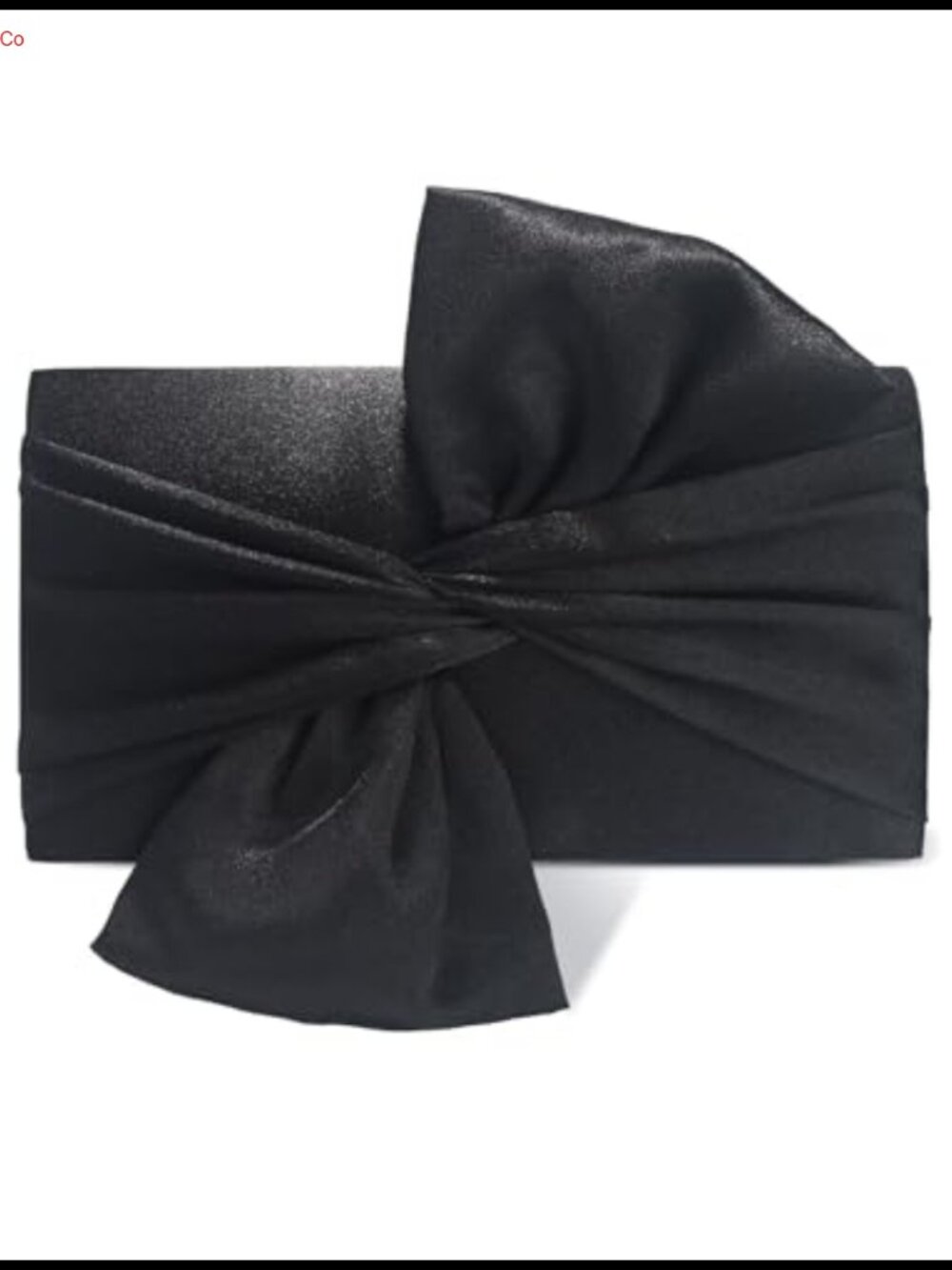 Satin Evening Clutch Bow Flap Purse with Detachable Chain Strap